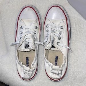Women’s white converse. Shoreline style sneakers.